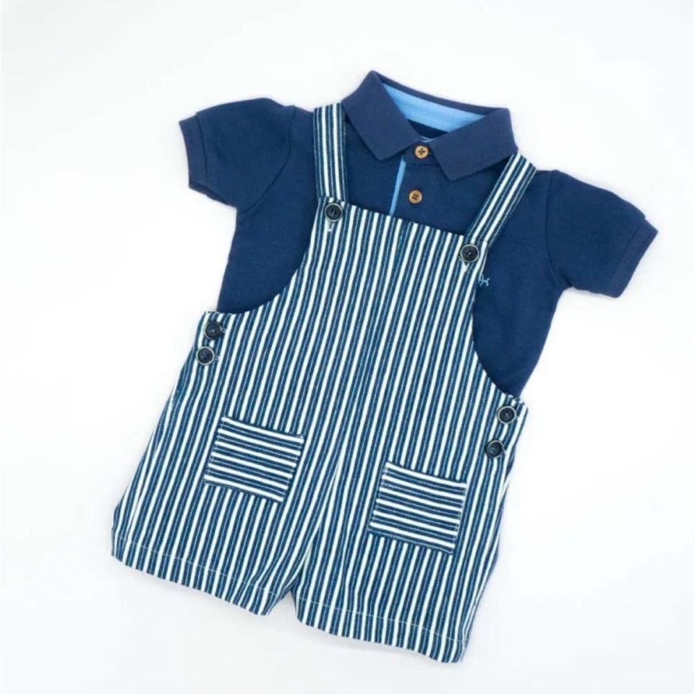 Dungarees & polo shirt set